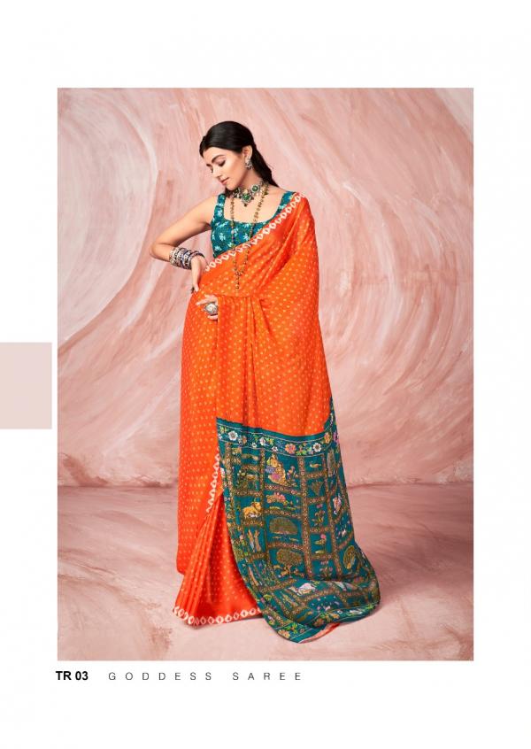 Stavan Tarang Fancy Wear Silk Printed Saree Collection
